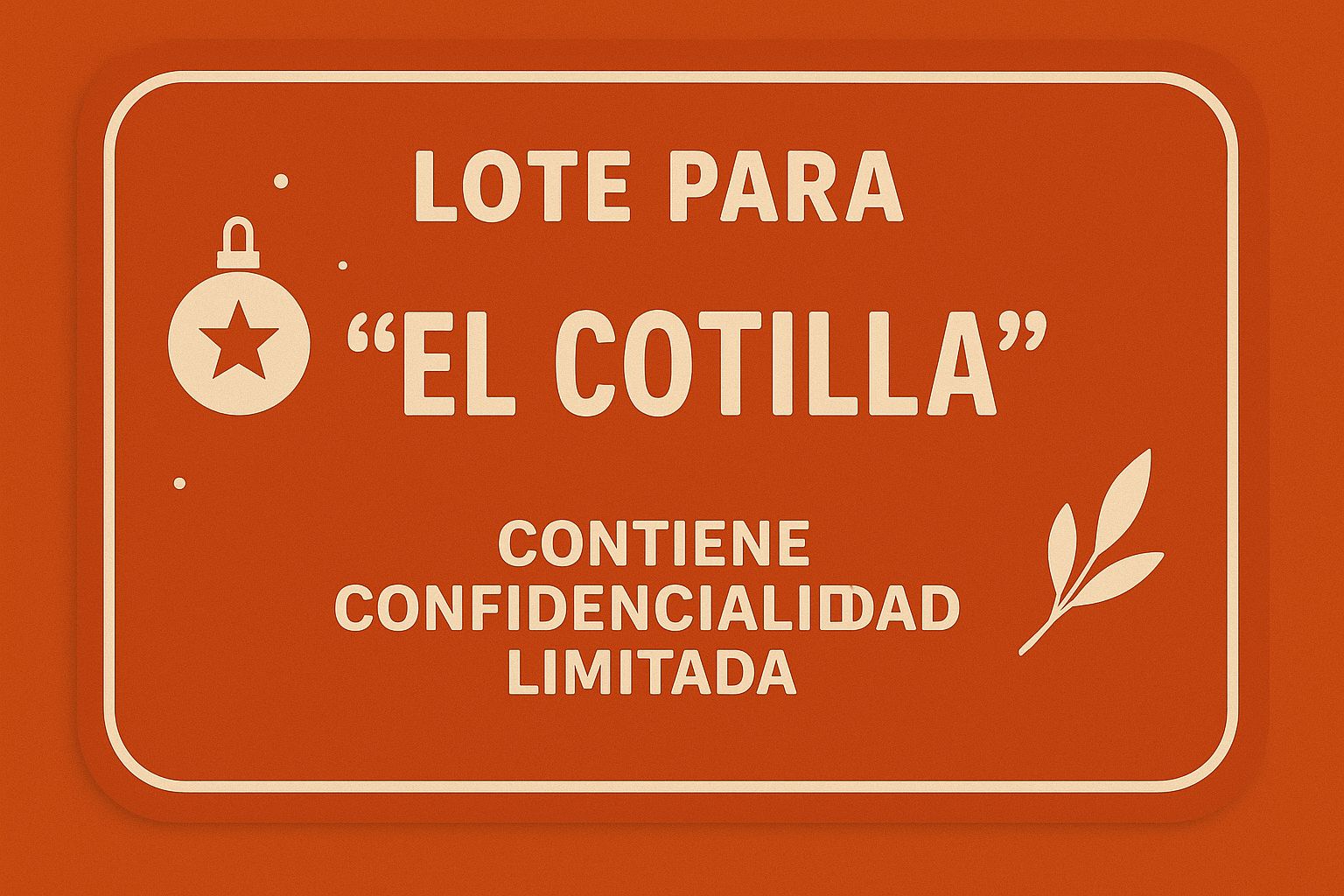 LOTE PARA "EL COTILLA"